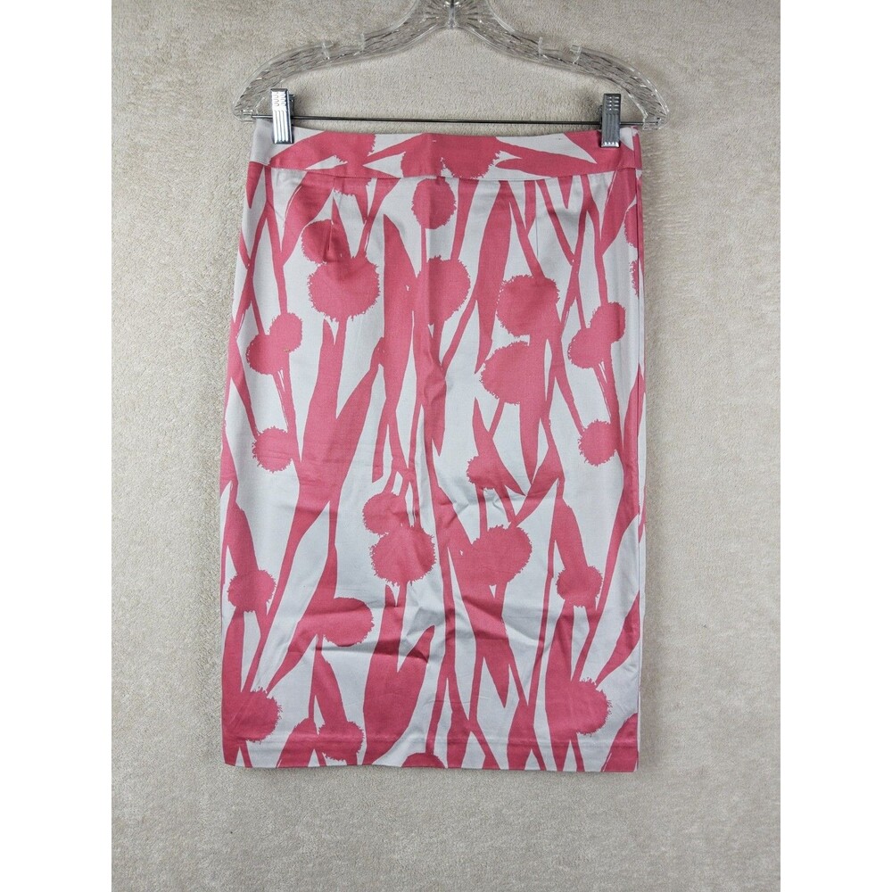 Boden Women's Lined Floral Cotton Blend Straight Skirt Size 6L